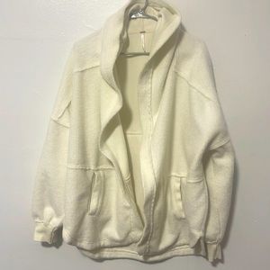 Free people open Sherpa ivory sweater